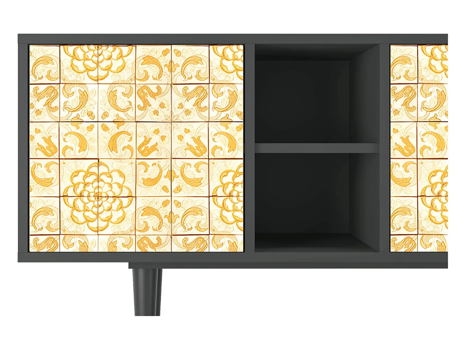 Mueble de TV - 150х69х41 cm - T5 - Sunshiny Tile, Antracite^ Móvel De Tv