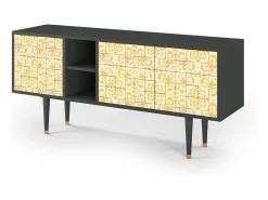 Mueble de TV - 150х69х41 cm - T5 - Sunshiny Tile, Antracite^ Móvel De Tv