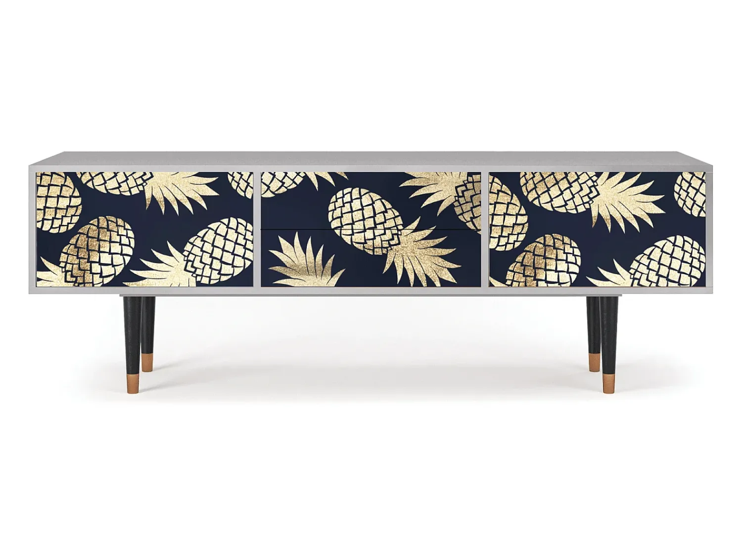 Mueble de TV - 170х59х48 cm - T4 - Sunny Pineaple, Cinza^ Móvel De Tv