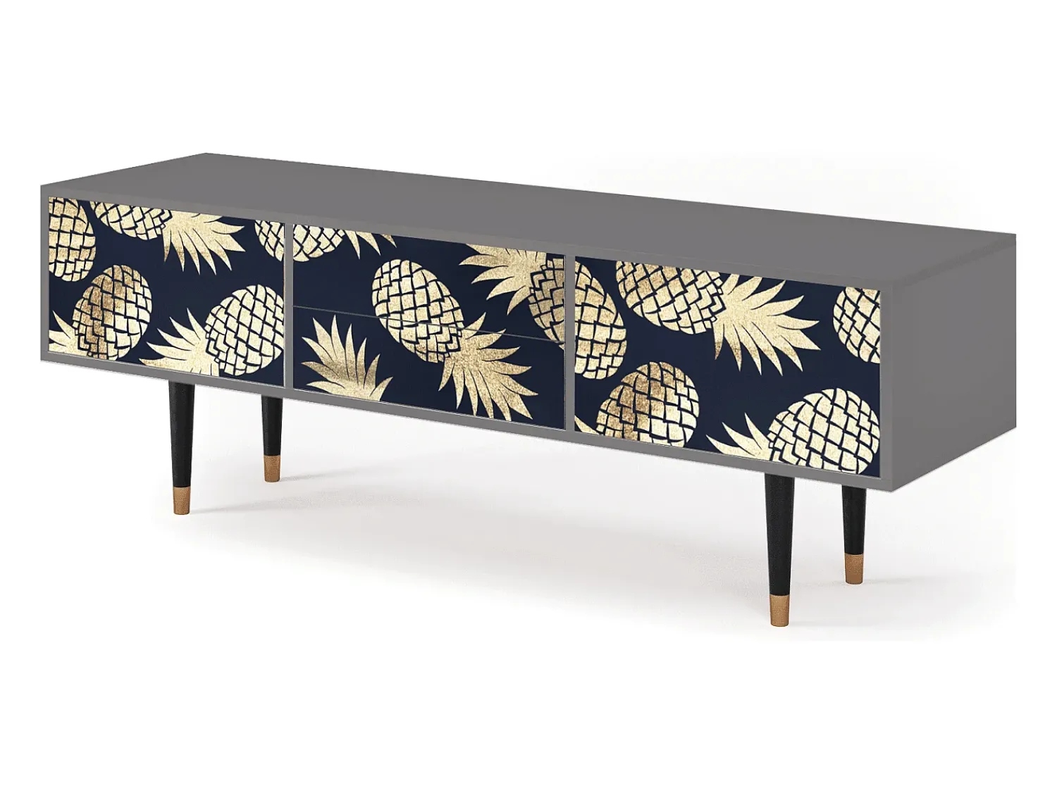 Mueble de TV - 170х59х48 cm - T4 - Sunny Pineaple, Cinza^ Móvel De Tv