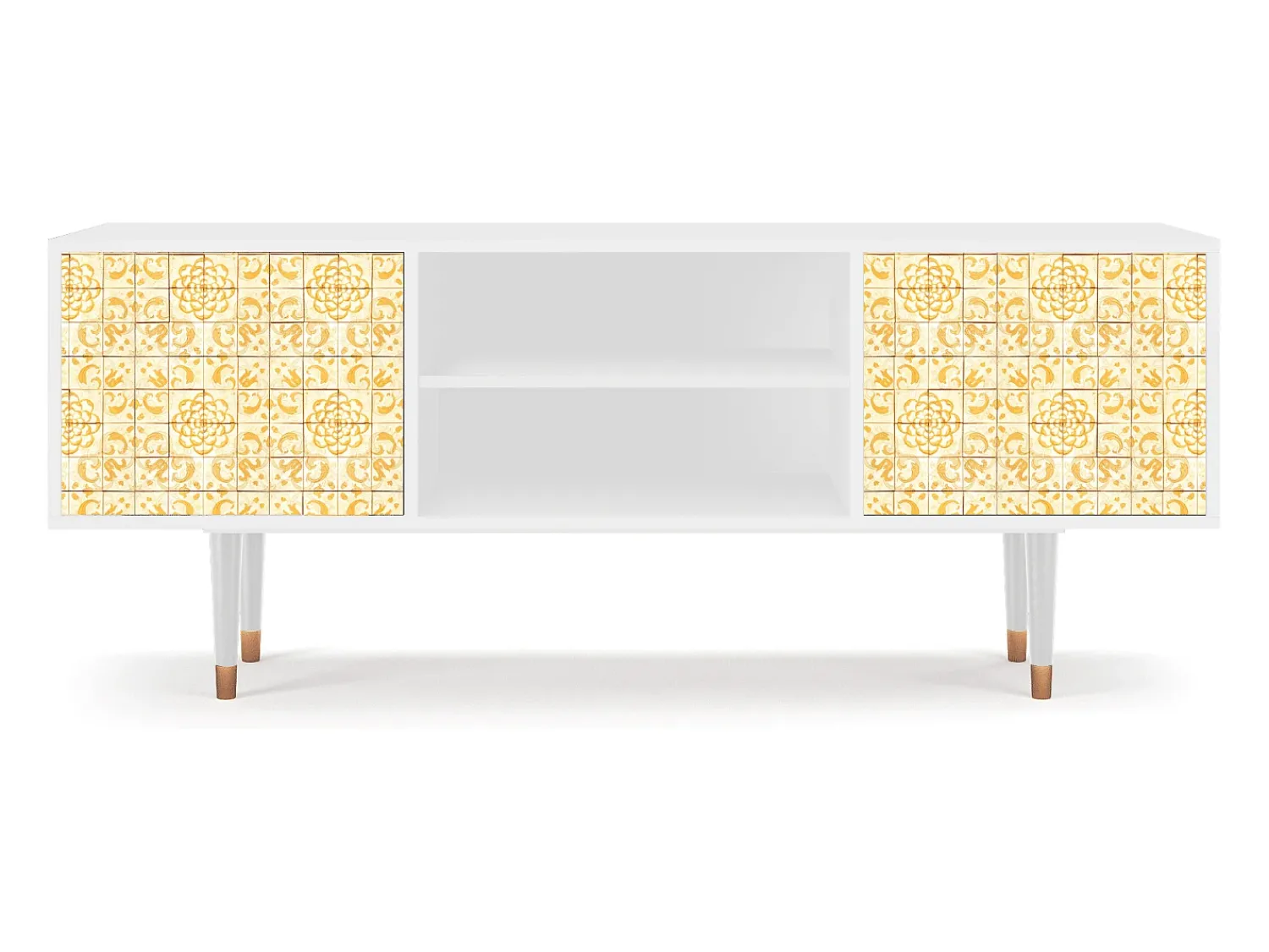 Móvel De Tv* Mueble de TV - 170х69х48 cm - T2 - Sunshiny Tile, Branco Bege