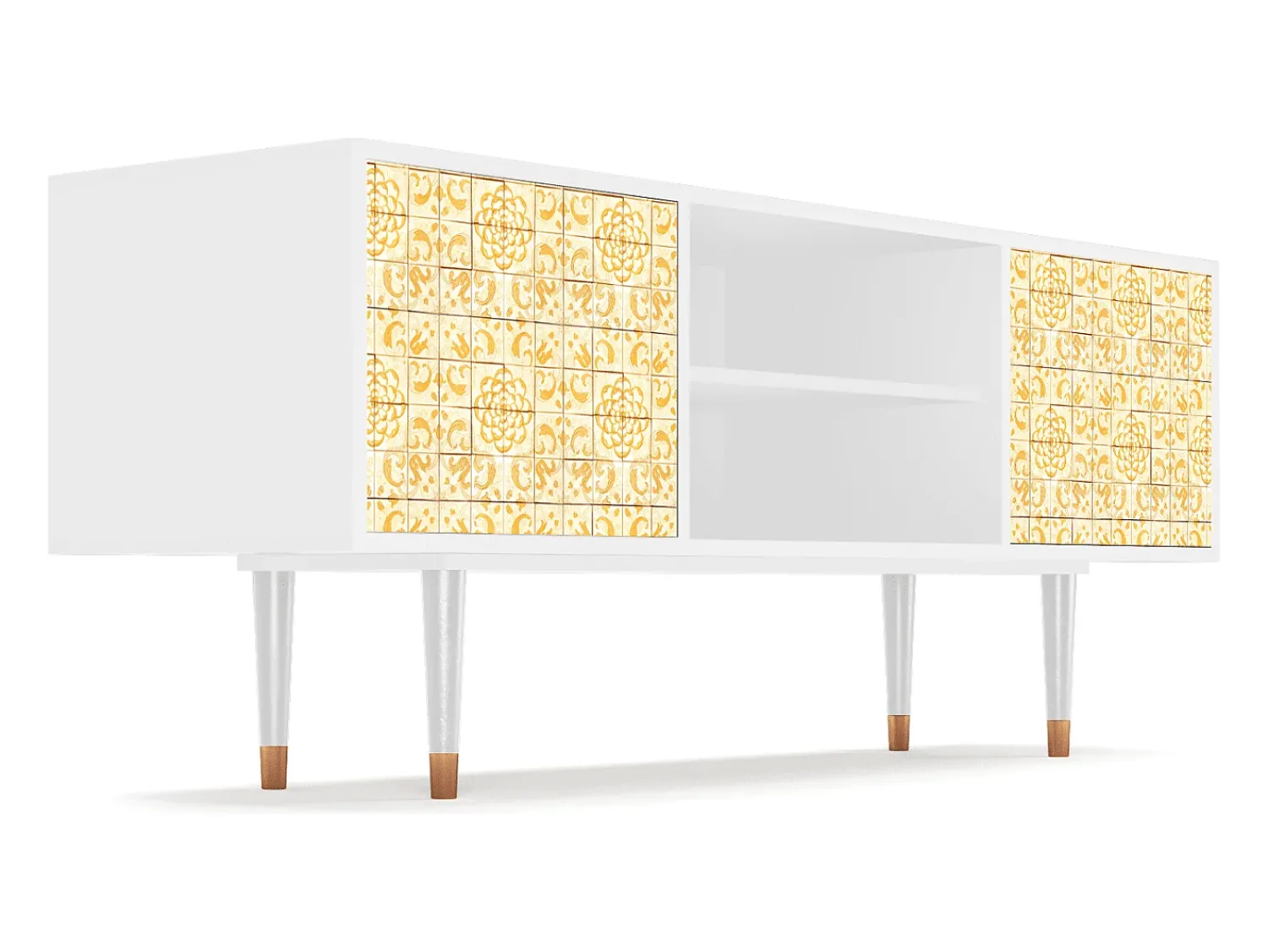 Móvel De Tv* Mueble de TV - 170х69х48 cm - T2 - Sunshiny Tile, Branco Bege