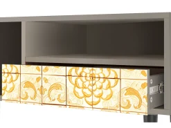 Móvel De Tv* Mueble de TV - 115х59х48 cm - T3 - Sunshiny Tile, Areia Bege