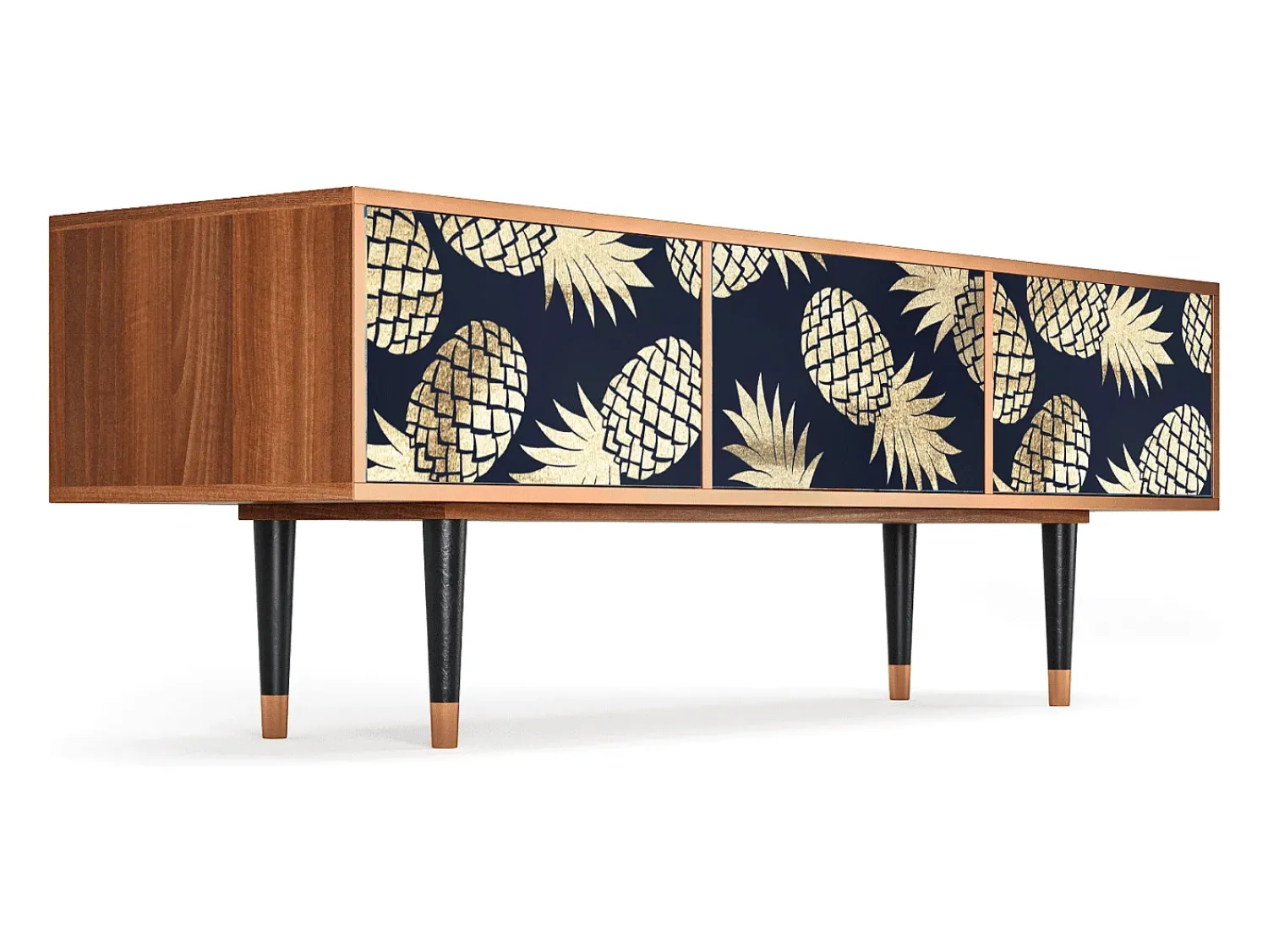 Móvel De Tv* Mueble de TV - 170х59х48 cm - T4 - Sunny Pineaple, Nogueira Castanho