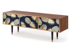 Móvel De Tv* Mueble de TV - 170х59х48 cm - T4 - Sunny Pineaple, Nogueira Castanho