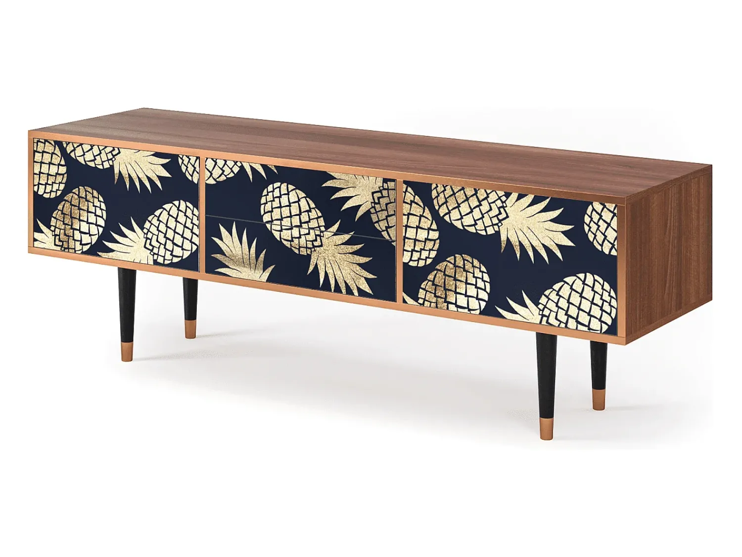 Móvel De Tv* Mueble de TV - 170х59х48 cm - T4 - Sunny Pineaple, Nogueira Castanho