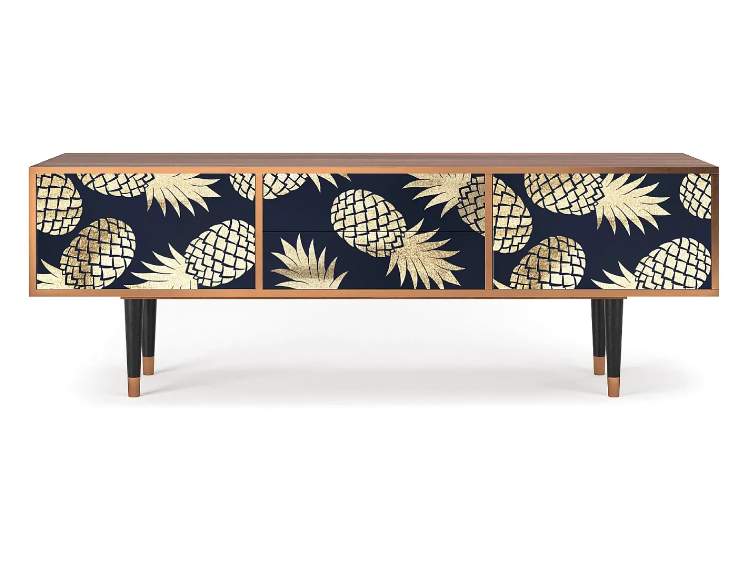 Móvel De Tv* Mueble de TV - 170х59х48 cm - T4 - Sunny Pineaple, Nogueira Castanho