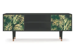 Mueble de TV - 170х69х48 cm - T2 - Sunny Palm Tree, Antracite Cinza antracite