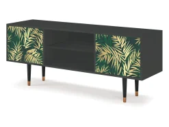 Mueble de TV - 170х69х48 cm - T2 - Sunny Palm Tree, Antracite Cinza antracite
