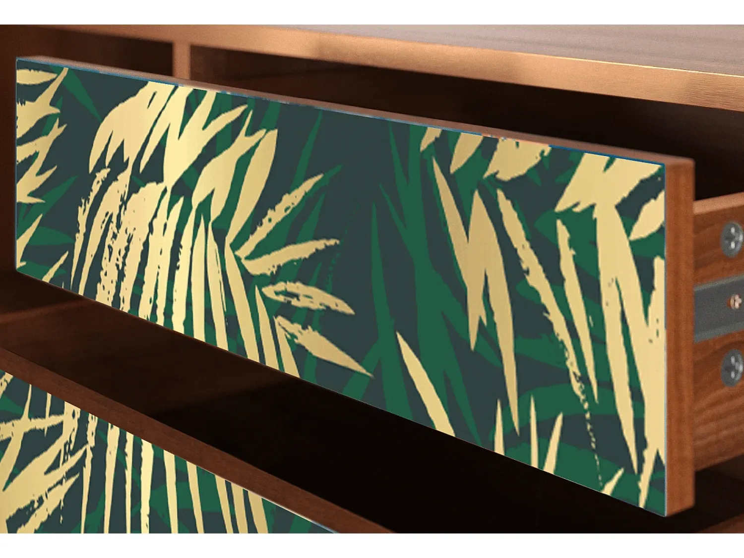 Mueble de TV - 170х59х48 cm - T4 - Sunny Palm Tree, Nogueira^ Móvel De Tv