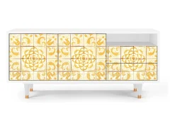 Clearance Mueble de TV - 125х56х41 cm - T7 - Sunshiny Tile, Branco Bege