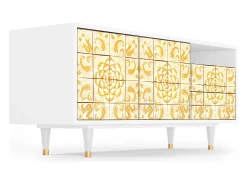 Clearance Mueble de TV - 125х56х41 cm - T7 - Sunshiny Tile, Branco Bege