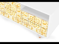 Clearance Mueble de TV - 125х56х41 cm - T7 - Sunshiny Tile, Branco Bege