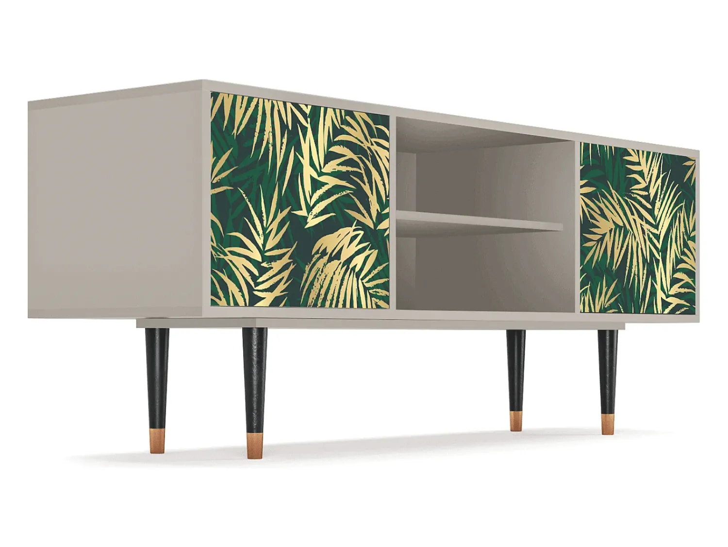 Clearance Mueble de TV - 170х69х48 cm - T2 - Sunny Palm Tree, Areia Bege