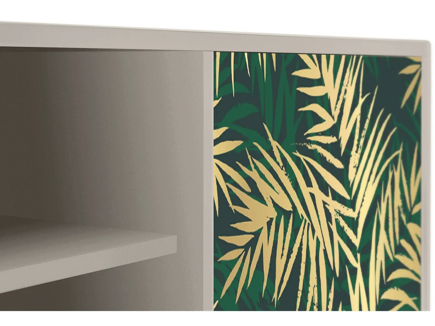 Clearance Mueble de TV - 170х69х48 cm - T2 - Sunny Palm Tree, Areia Bege