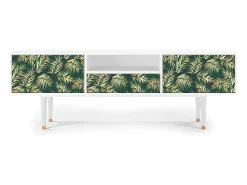 Móvel De Tv* Mueble de TV - 170х59х41 cm - T6 - Sunny Palm Tree, Branco Bege
