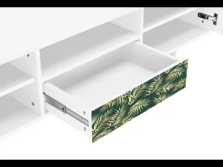 Móvel De Tv* Mueble de TV - 170х59х41 cm - T6 - Sunny Palm Tree, Branco Bege