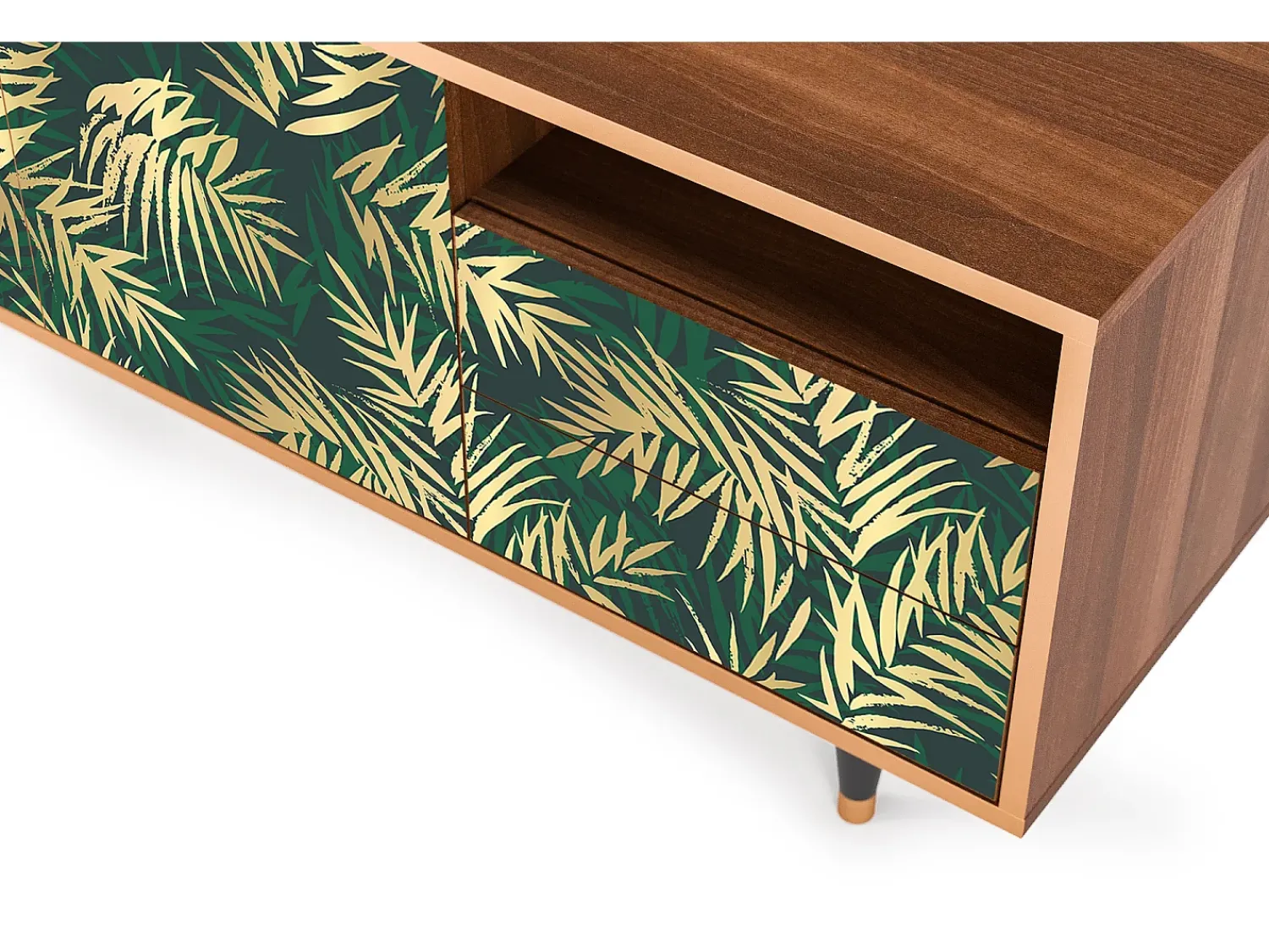 Mueble de TV - 125х56х41 cm - T7 - Sunny Palm Tree, Nogueira^ Móvel De Tv