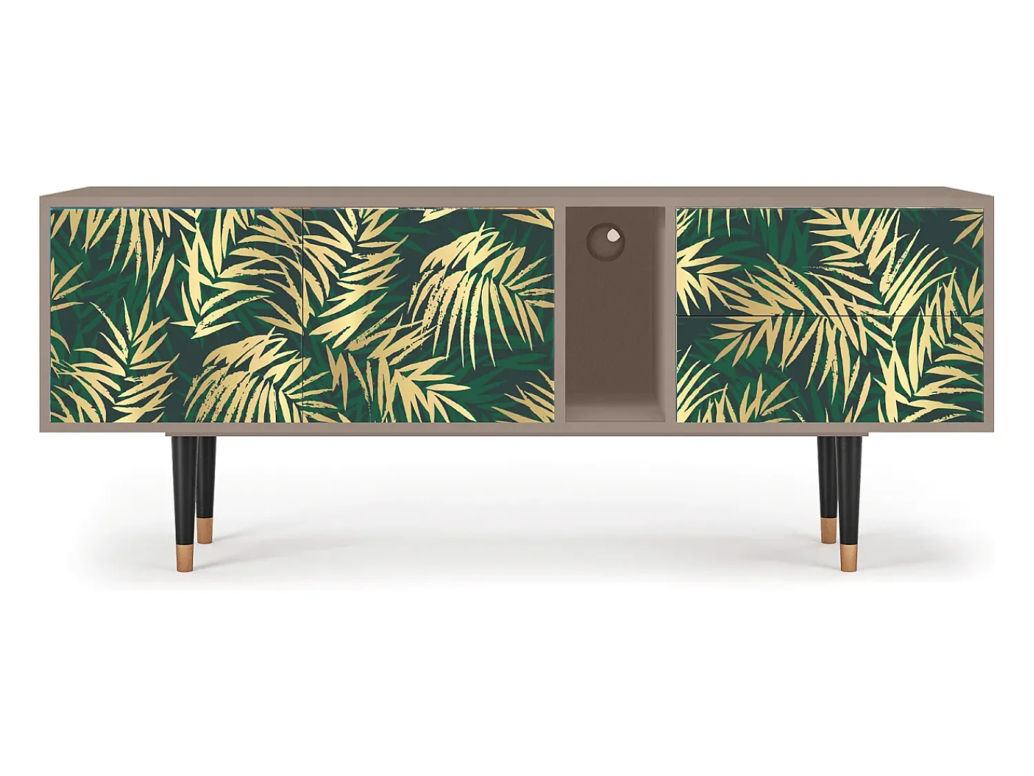 Móvel De Tv* Mueble de TV - 170х69х48 cm - T1 - Sunny Palm Tree, Latte Bege