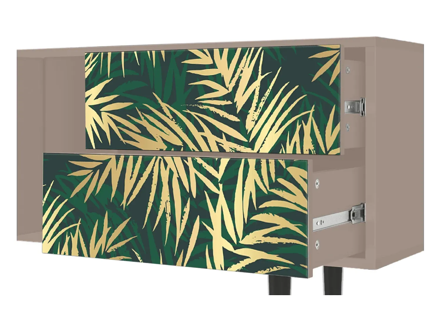 Móvel De Tv* Mueble de TV - 170х69х48 cm - T1 - Sunny Palm Tree, Latte Bege