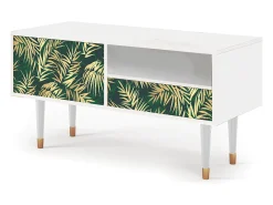 Móvel De Tv| Mueble de TV - 115х59х48 cm - T3 - Sunny Palm Tree, Branco Bege