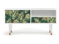 Móvel De Tv| Mueble de TV - 115х59х48 cm - T3 - Sunny Palm Tree, Branco Bege