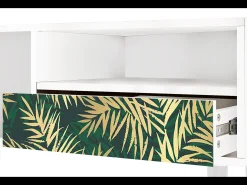 Móvel De Tv| Mueble de TV - 115х59х48 cm - T3 - Sunny Palm Tree, Branco Bege