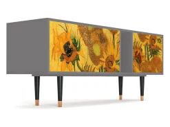 Outlet Mueble de TV - 170х69х48 cm - T1 - Sunflowers, Cinza Cinzento