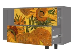 Outlet Mueble de TV - 170х69х48 cm - T1 - Sunflowers, Cinza Cinzento