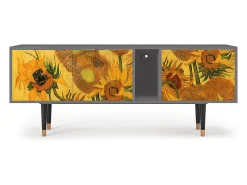 Outlet Mueble de TV - 170х69х48 cm - T1 - Sunflowers, Cinza Cinzento
