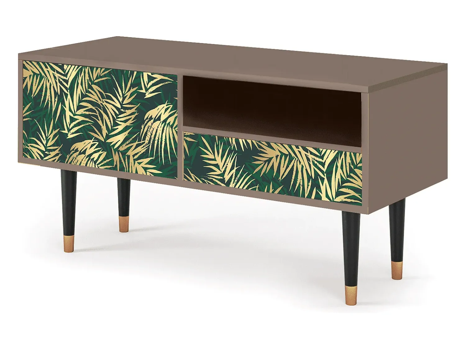 Mueble de TV - 115х59х48 cm - T3 - Sunny Palm Tree, Latte^ Móvel De Tv