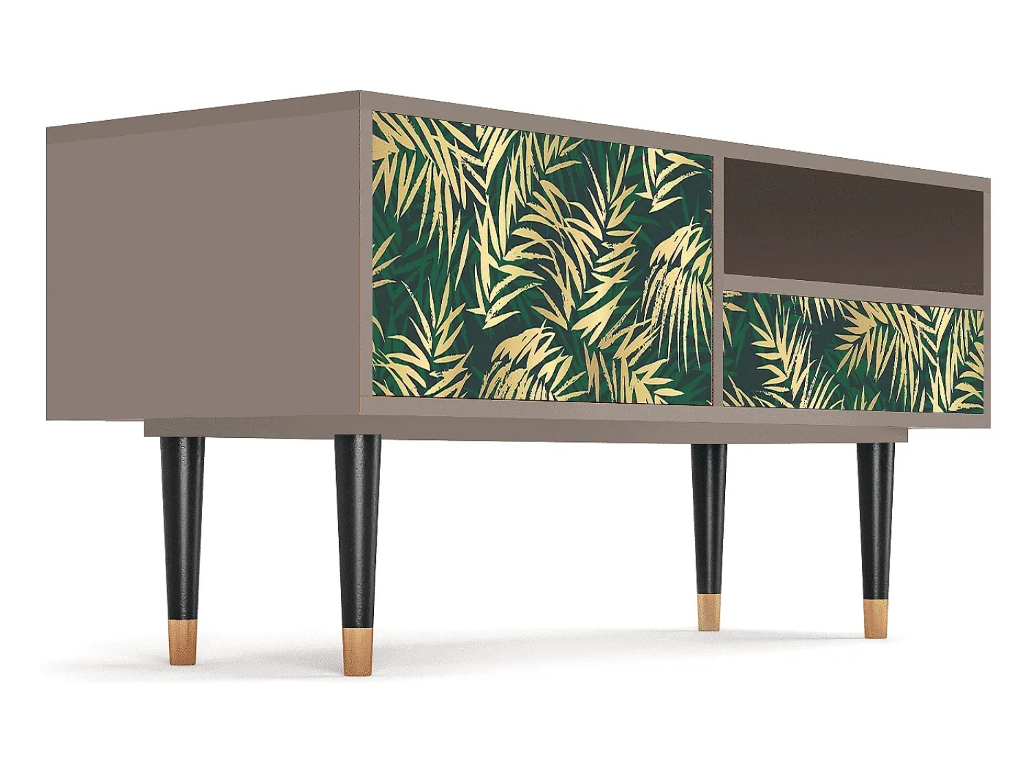 Mueble de TV - 115х59х48 cm - T3 - Sunny Palm Tree, Latte^ Móvel De Tv