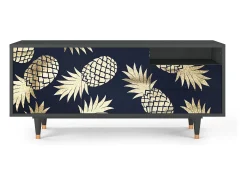 New Mueble de TV - 125х56х41 cm - T7 - Sunny Pineaple, Antracite Cinza antracite