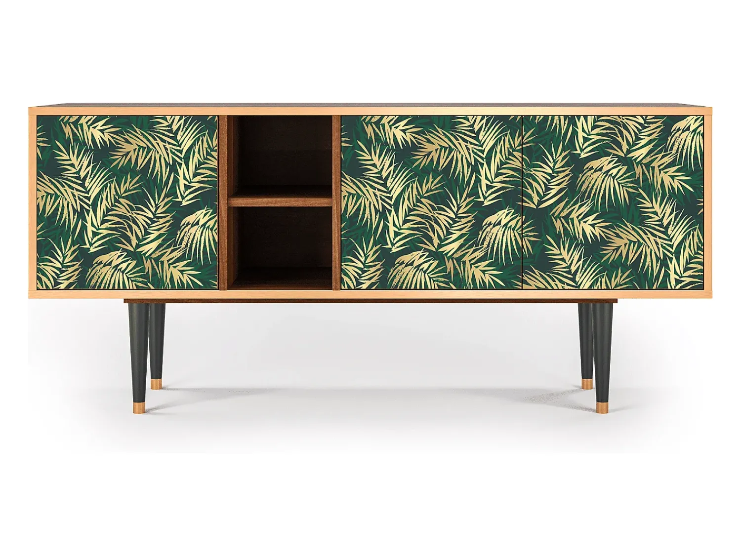 Móvel De Tv* Mueble de TV - 150х69х41 cm - T5 - Sunny Palm Tree, Nogueira Castanho