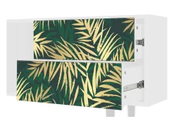 Móvel De Tv| Mueble de TV - 170х69х48 cm - T1 - Sunny Palm Tree, Branco Bege