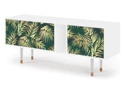 Móvel De Tv| Mueble de TV - 170х69х48 cm - T1 - Sunny Palm Tree, Branco Bege