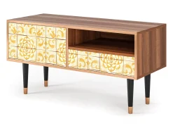 Mueble de TV - 115х59х48 cm - T3 - Sunshiny Tile, Nogueira^ Móvel De Tv