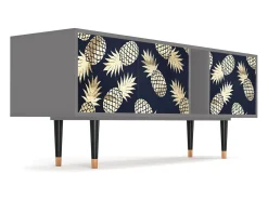Móvel De Tv| Mueble de TV - 170х69х48 cm - T1 - Sunny Pineaple, Cinza Cinzento