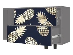 Móvel De Tv| Mueble de TV - 170х69х48 cm - T1 - Sunny Pineaple, Cinza Cinzento