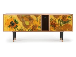 Móvel De Tv* Mueble de TV - 170х69х48 cm - T1 - Sunflowers, Nogueira Castanho