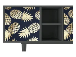 Discount Mueble de TV - 150х69х41 cm - T5 - Sunny Pineaple, Antracite Cinza antracite