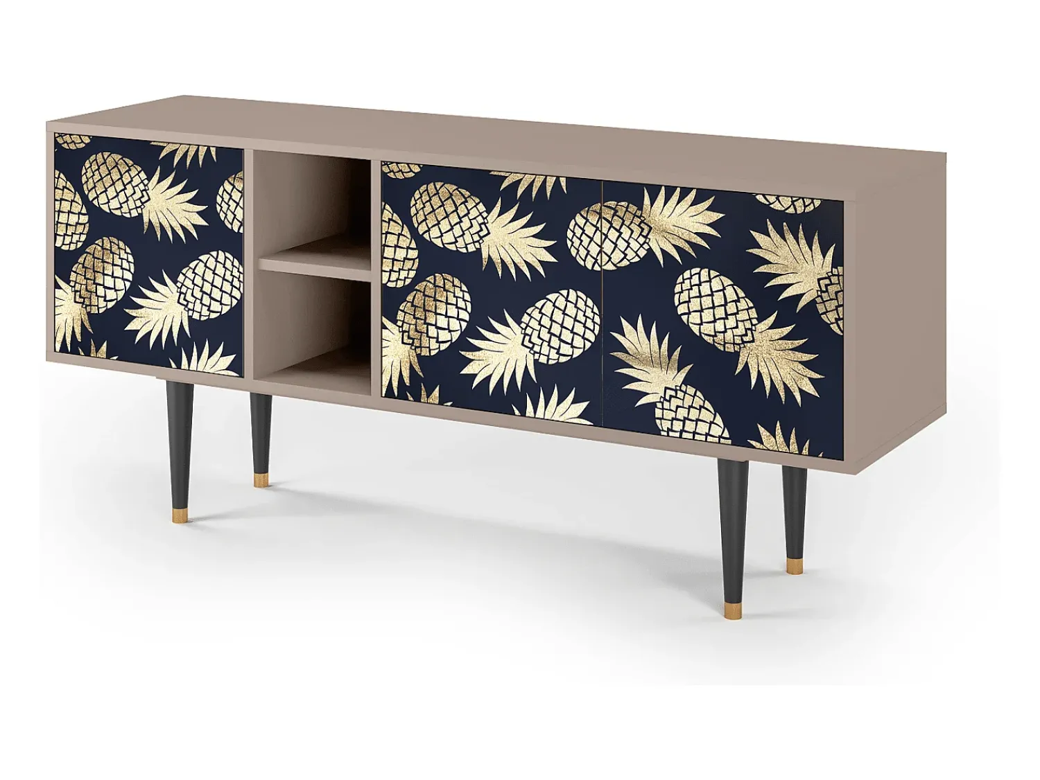 Móvel De Tv| Mueble de TV - 150х69х41 cm - T5 - Sunny Pineaple, Latte Bege