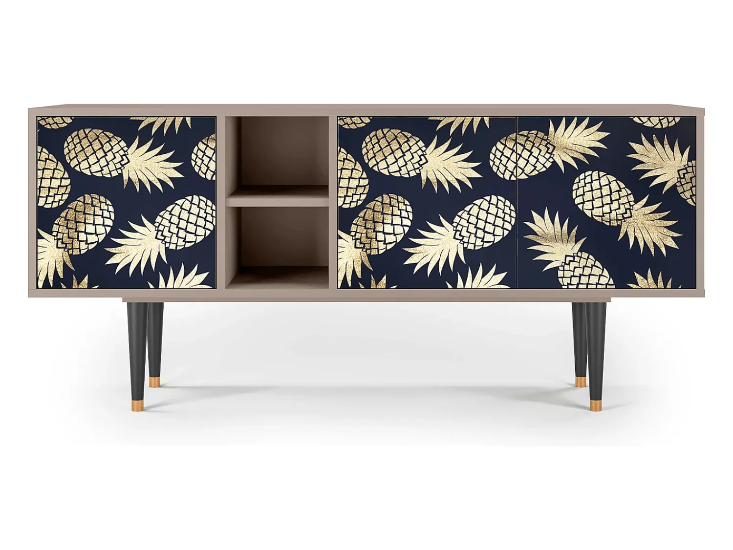 Móvel De Tv| Mueble de TV - 150х69х41 cm - T5 - Sunny Pineaple, Latte Bege