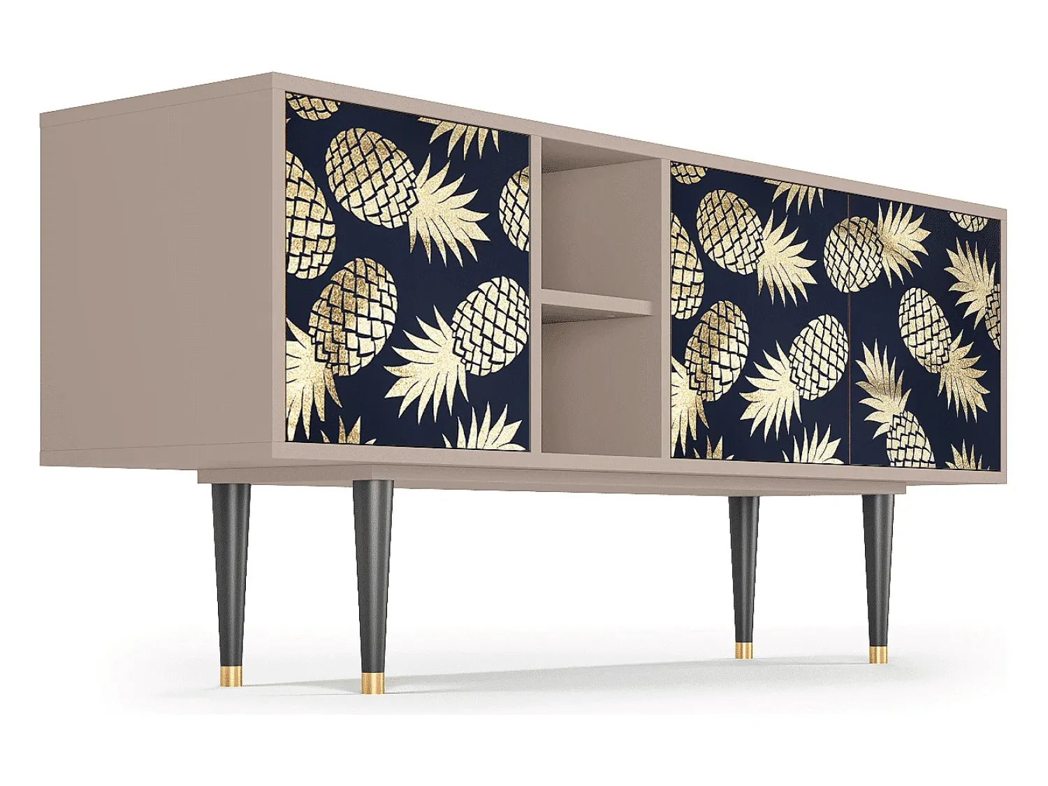 Móvel De Tv| Mueble de TV - 150х69х41 cm - T5 - Sunny Pineaple, Latte Bege