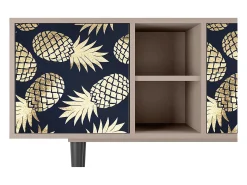 Móvel De Tv| Mueble de TV - 150х69х41 cm - T5 - Sunny Pineaple, Latte Bege