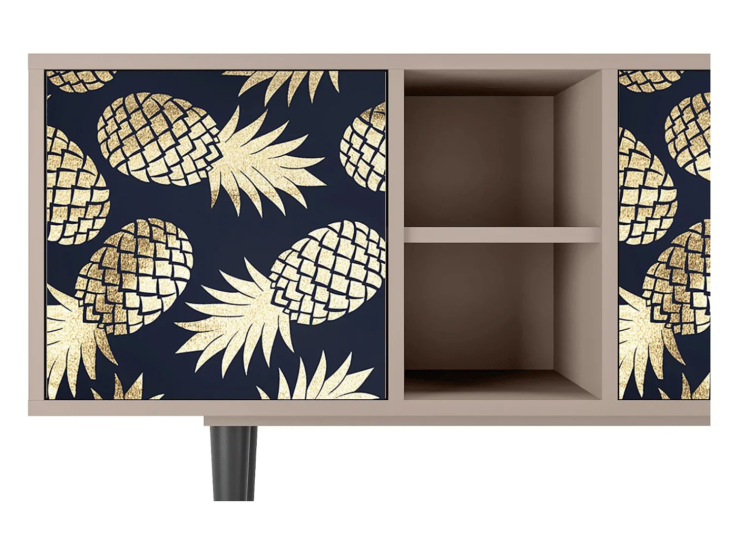 Móvel De Tv| Mueble de TV - 150х69х41 cm - T5 - Sunny Pineaple, Latte Bege