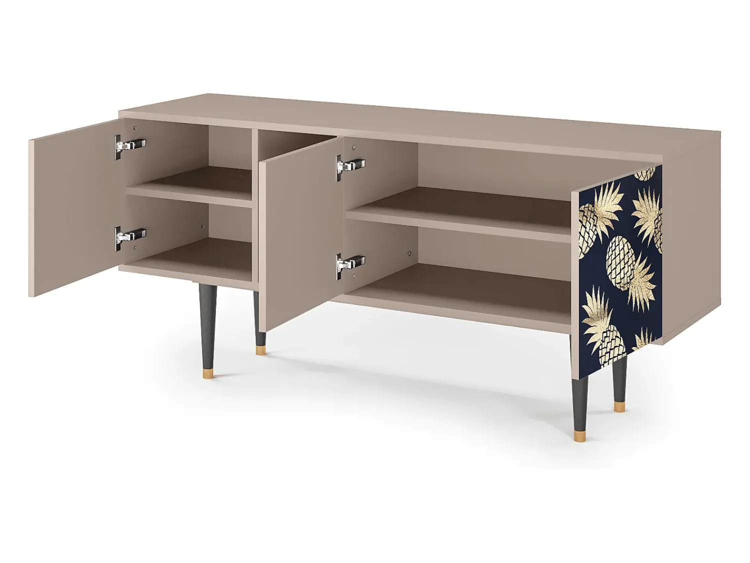 Móvel De Tv| Mueble de TV - 150х69х41 cm - T5 - Sunny Pineaple, Latte Bege