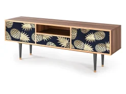 Móvel De Tv| Mueble de TV - 170х59х41 cm - T6 - Sunny Pineaple, Nogueira Castanho