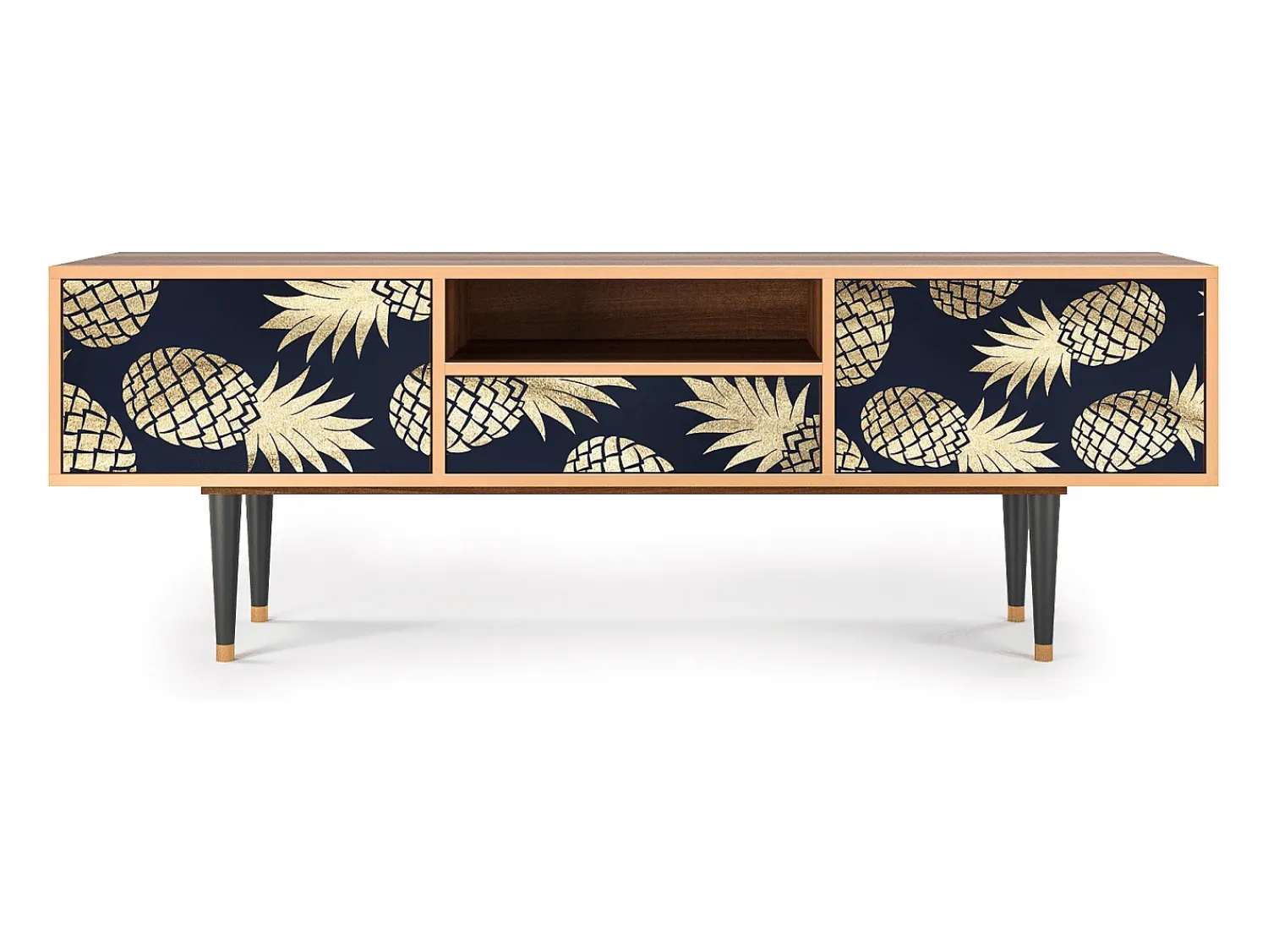 Móvel De Tv| Mueble de TV - 170х59х41 cm - T6 - Sunny Pineaple, Nogueira Castanho