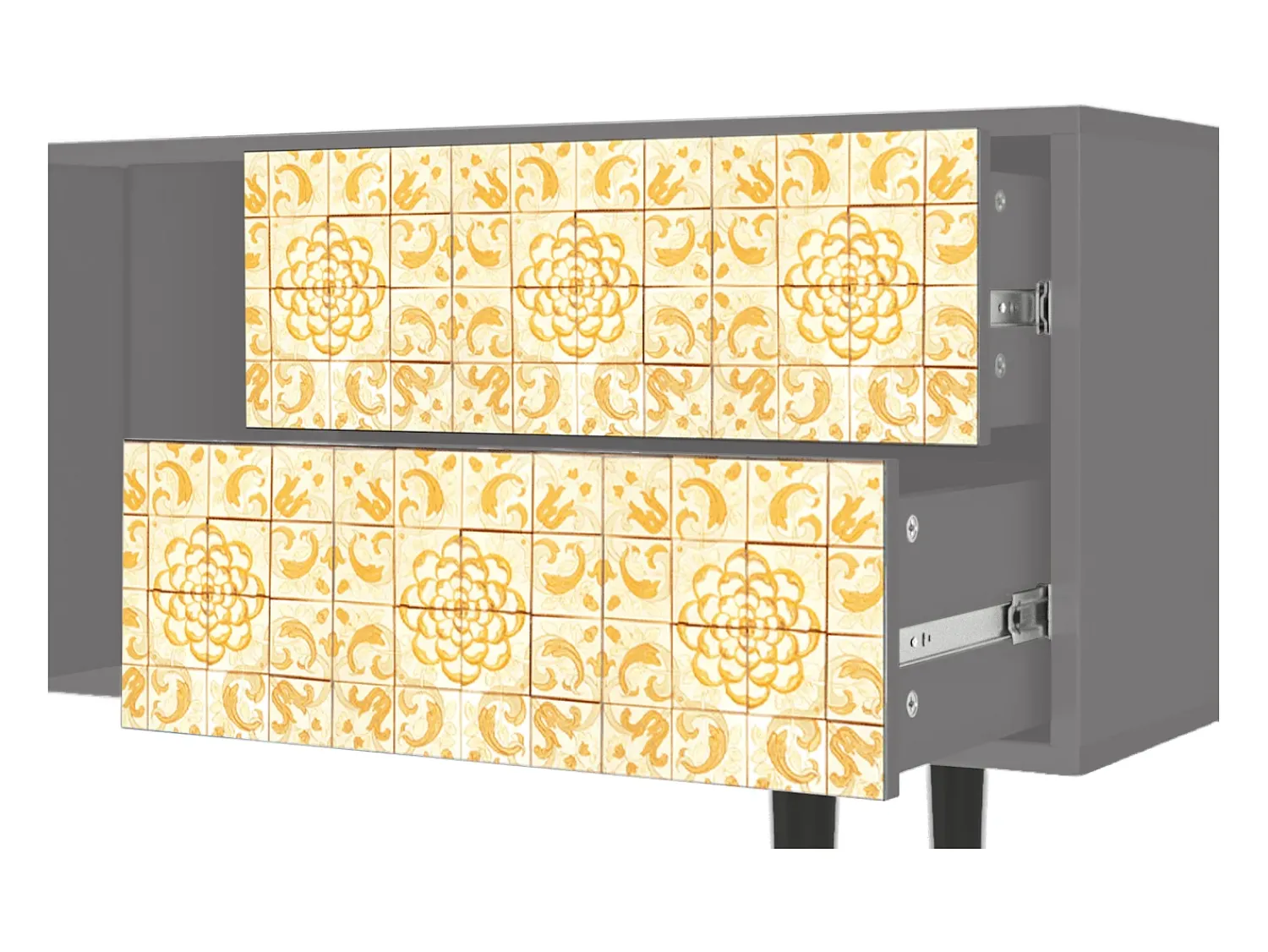 Mueble de TV - 170х69х48 cm - T1 - Sunshiny Tile, Cinza Cinzento